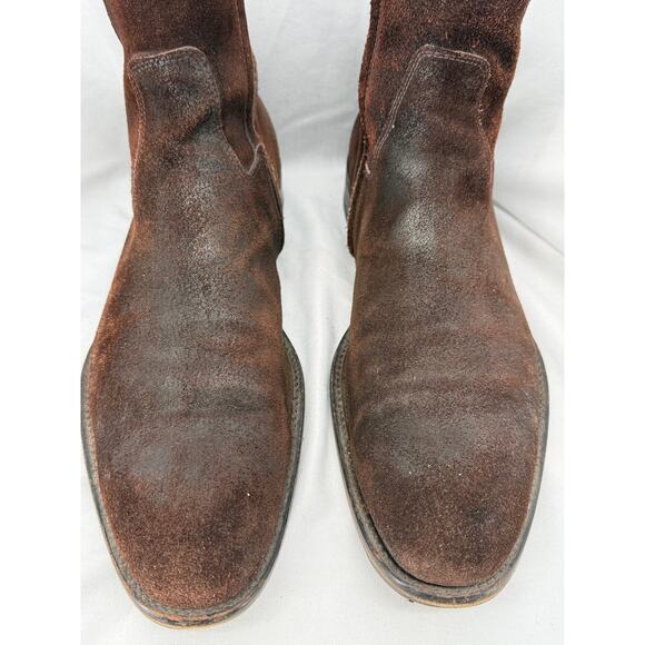 To Boot New York Adam Derrick Italian Suede Zip Chelsea Boots Brown Men\'s 13 main image 6